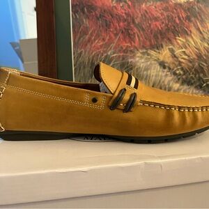 Men’s Steve Madden brown leather loafers size 12